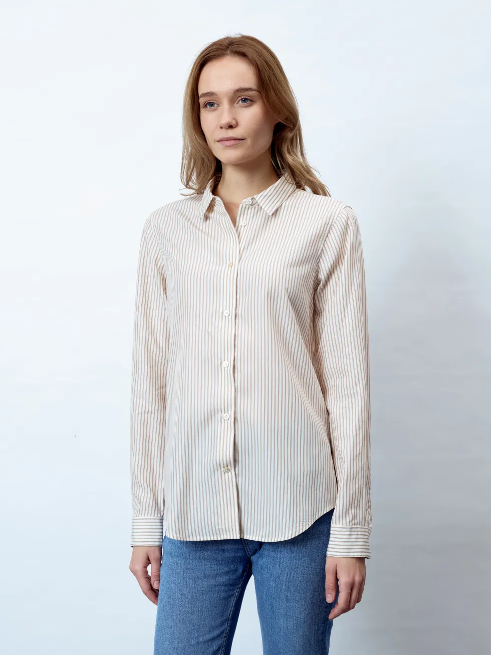 ADRIANA - Langarm Damenbluse,gewebt